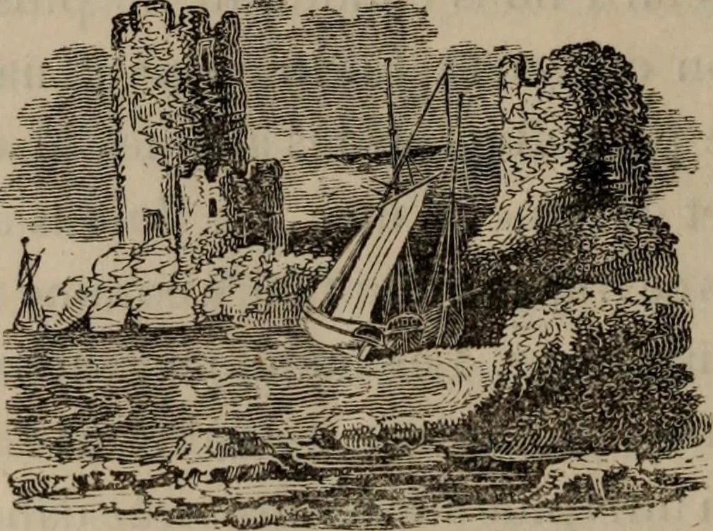 An illustration from Mémoires récréatifs, scientifiques et anecdotiques du physicien-aéronaute E.G. Robertson : connu par ses expériences de fantasmagorie, et par ses ascensions aérostatiques dans les principales villes de l'Europe : ex-professeur de physique au Collége central du ci-devant départment de l'Ourthe, membre de la Société Galvanique de Paris, de la Société des arts and des sciences de Hambourg, et de la Société d'émulation de Liége, 1831, leaf 425