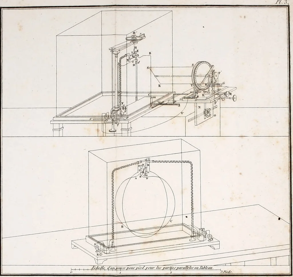 An illustration from Mémoires sur l'action mutuelle de deux courans électriques, sur celle qui existe entre un courant électrique et un aimant ou le globe terrestre, et celle de deux aimans l'un sur l'autre. Lus à l'Académie royale des sciences, 1821, leaf 80
