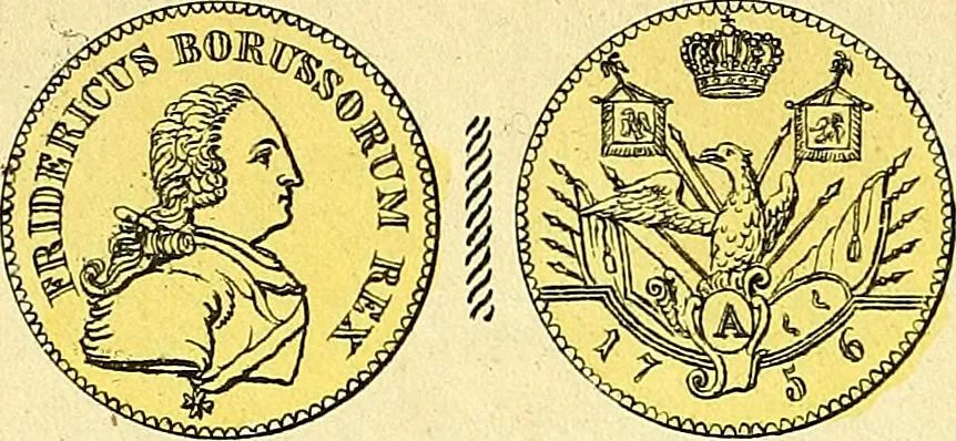 An illustration from Münz-Cabinet. : le cabinet des monnaies du voyageur et du négociant, ou représentation des monnaies courantes des différens pays... recueillies et publiées par Engelmann père et fils... The Traveller's and merchant's cabinet of moneys.., 1835, leaf 17