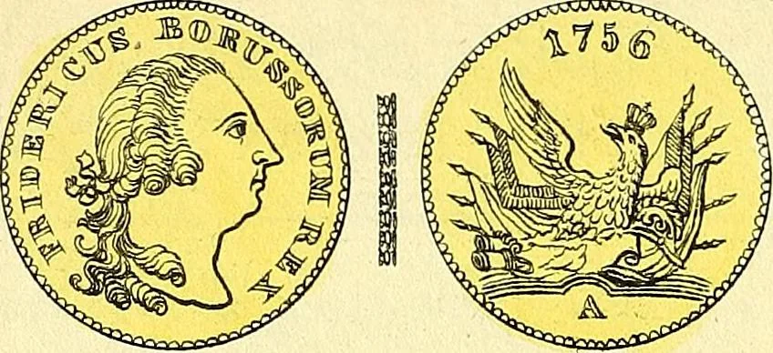 An illustration from Münz-Cabinet. : le cabinet des monnaies du voyageur et du négociant, ou représentation des monnaies courantes des différens pays... recueillies et publiées par Engelmann père et fils... The Traveller's and merchant's cabinet of moneys.., 1835, leaf 17