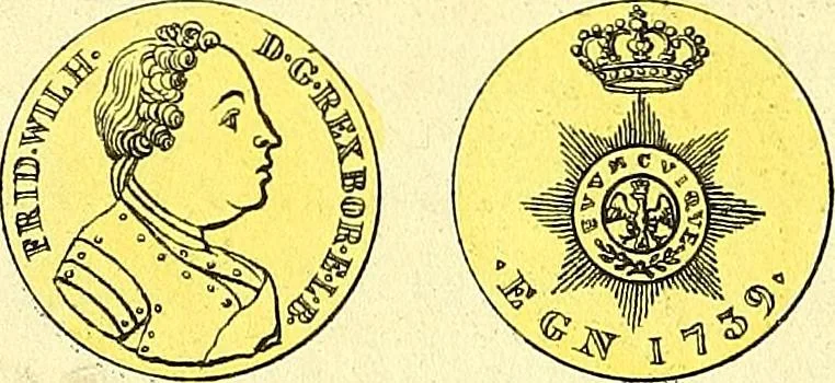 An illustration from Münz-Cabinet. : le cabinet des monnaies du voyageur et du négociant, ou représentation des monnaies courantes des différens pays... recueillies et publiées par Engelmann père et fils... The Traveller's and merchant's cabinet of moneys.., 1835, leaf 17