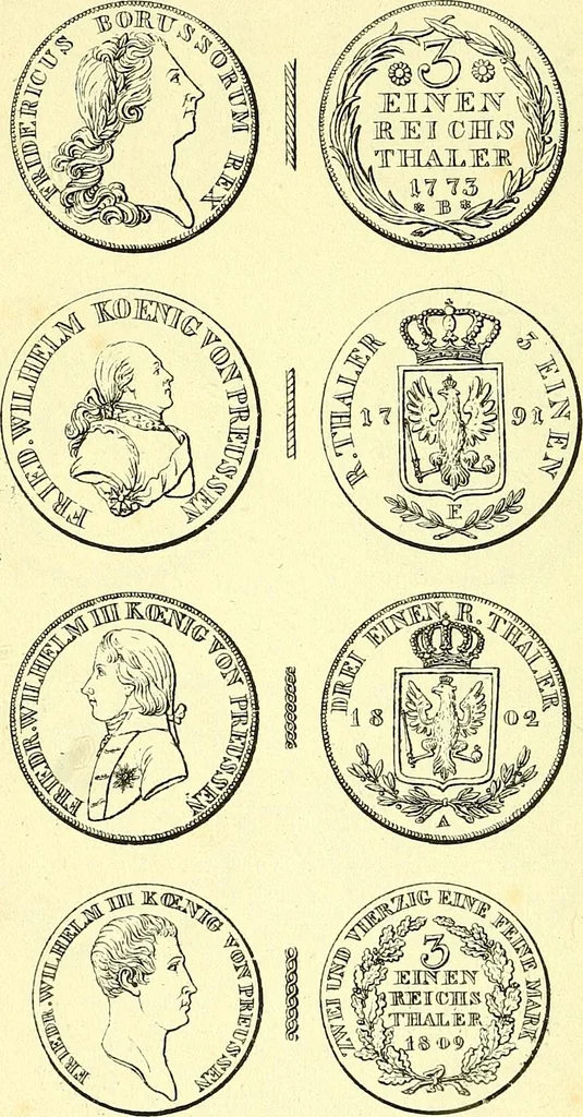 An illustration from Münz-Cabinet. : le cabinet des monnaies du voyageur et du négociant, ou représentation des monnaies courantes des différens pays... recueillies et publiées par Engelmann père et fils... The Traveller's and merchant's cabinet of moneys.., 1835, leaf 25