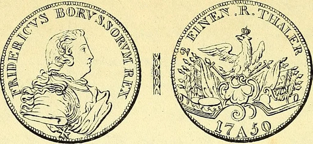 An illustration from Münz-Cabinet. : le cabinet des monnaies du voyageur et du négociant, ou représentation des monnaies courantes des différens pays... recueillies et publiées par Engelmann père et fils... The Traveller's and merchant's cabinet of moneys.., 1835, leaf 27