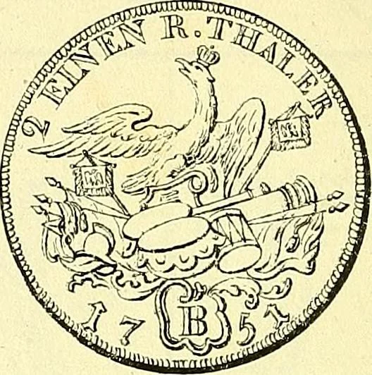 An illustration from Münz-Cabinet. : le cabinet des monnaies du voyageur et du négociant, ou représentation des monnaies courantes des différens pays... recueillies et publiées par Engelmann père et fils... The Traveller's and merchant's cabinet of moneys.., 1835, leaf 27