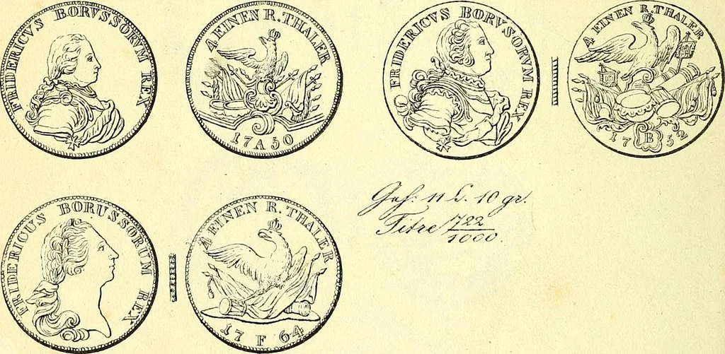 An illustration from Münz-Cabinet. : le cabinet des monnaies du voyageur et du négociant, ou représentation des monnaies courantes des différens pays... recueillies et publiées par Engelmann père et fils... The Traveller's and merchant's cabinet of moneys.., 1835, leaf 27