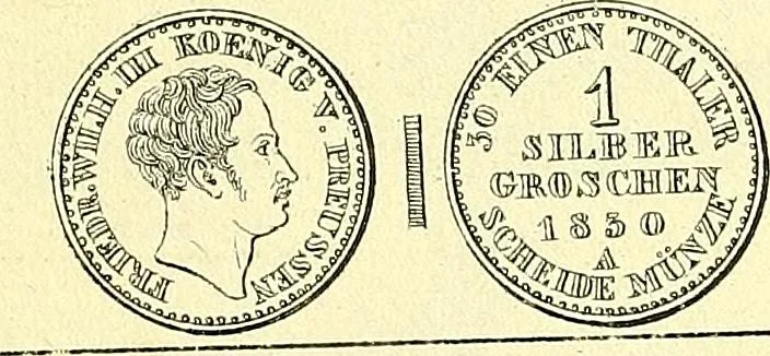 An illustration from Münz-Cabinet. : le cabinet des monnaies du voyageur et du négociant, ou représentation des monnaies courantes des différens pays... recueillies et publiées par Engelmann père et fils... The Traveller's and merchant's cabinet of moneys.., 1835, leaf 29