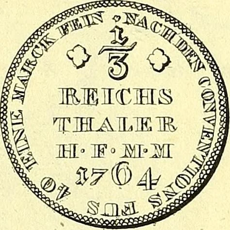 An illustration from Münz-Cabinet. : le cabinet des monnaies du voyageur et du négociant, ou représentation des monnaies courantes des différens pays... recueillies et publiées par Engelmann père et fils... The Traveller's and merchant's cabinet of moneys.., 1835, leaf 37