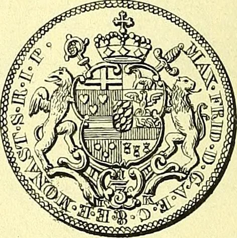 An illustration from Münz-Cabinet. : le cabinet des monnaies du voyageur et du négociant, ou représentation des monnaies courantes des différens pays... recueillies et publiées par Engelmann père et fils... The Traveller's and merchant's cabinet of moneys.., 1835, leaf 37