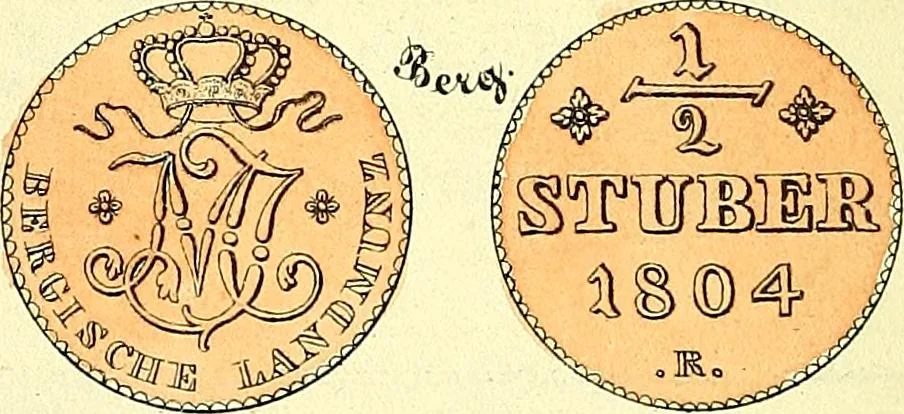 An illustration from Münz-Cabinet. : le cabinet des monnaies du voyageur et du négociant, ou représentation des monnaies courantes des différens pays... recueillies et publiées par Engelmann père et fils... The Traveller's and merchant's cabinet of moneys.., 1835, leaf 39