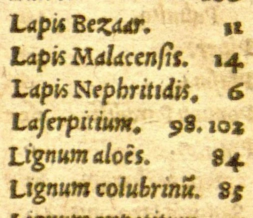 An illustration from Assertio de murrhinis, sive, De iis quae murrhino nomine exprimuntur, adversus quosdam, de iis minus recte? differentes ?opusculum ad multiplicem rerum cognitionem profuturum, in quo multa noua memorabilia cognitu iucunda, simul & cuiusuis facultatis studiosis vtilia, de myrrha, potionibus, vnguentis & vasis murrhinis, potione vini myrrhati, necnon & aceti Christo Saluatori nostro porrecta, ac aliis non paucis reconditis adferuntur, plurium errores deteguntur, multa scriptorum loca, vel corrupta restituuntur, vel obscura declarantur /Nicolao Guiberto ... auctore., 1597, leaf 547