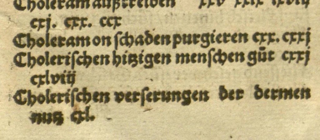 An illustration from Kreu?ter Buch, darin Underscheid, Wu?rckung und Namen der Kreu?ter so in Deutschen Landen wachsen ?auch der selbigen eigentlicher und wolgegru?ndter gebrauch inn der Artznei fleissig dargeben, Leibs Gesundheit zu behalten und zu fu?rderen seer nutzlich und tro?stlich, vorab dem gemeinen einfaltigen man /durch H. Hieronymum Bock aus langwiriger und gewisser erfarung beschriben und jetzund von newem fleissig u?bersehen, gebessert und gemehret, dazu mit hu?pschen artigen Figuren allenthalben gezieret., 1546, leaf 24