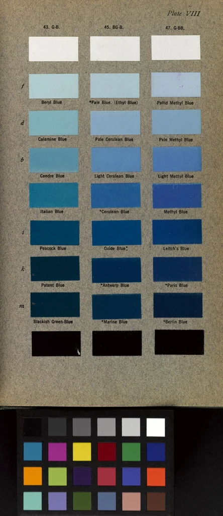 An illustration from Color standards and color nomenclature,Robert Ridgway ... With fifty?three colored plates and eleven hundred and fifteen named colors., 1912, leaf 63