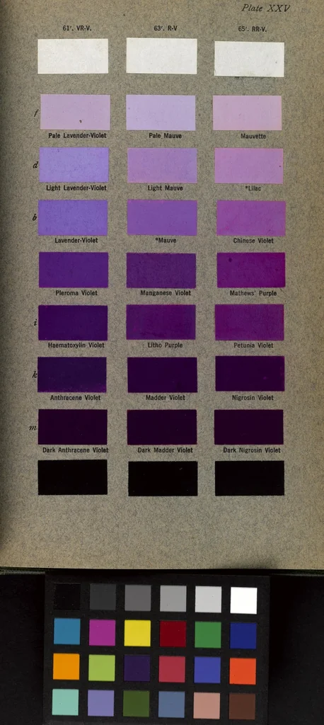 An illustration from Color standards and color nomenclature,Robert Ridgway ... With fifty?three colored plates and eleven hundred and fifteen named colors., 1912, leaf 80