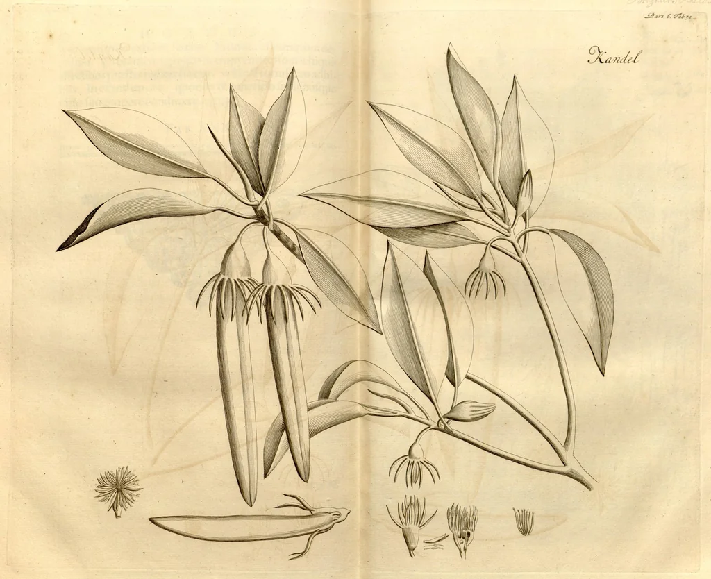 An illustration from Hortus Indicus Malabaricus ?continens regni Malabarici apud Indos cereberrimi onmis generis plantas rariores, Latinas, Malabaricis, Arabicis, Brachmanum charactareibus hominibusque expressas ... /adornatus per Henricum van Rheede, van Draakenstein, ... et Johannem Casearium ... ; notis adauxit, & commentariis illustravit Arnoldus Syen ..., 1678, leaf 255