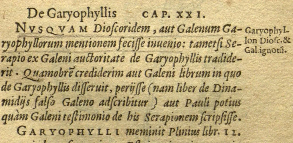 An illustration from Aromatum, et simplicium aliquot medicamentorum apud Indos nascentium historia ?ante biennium quidem Lusitanica linqua per dialogos conscripta /D. Garcia ab Horto, proregis Indie? medico, auctore ? nunc vero? primu?m Latina facta, & in epitomen contracta a? Carolo Clusio Atrebate., 1567, leaf 101