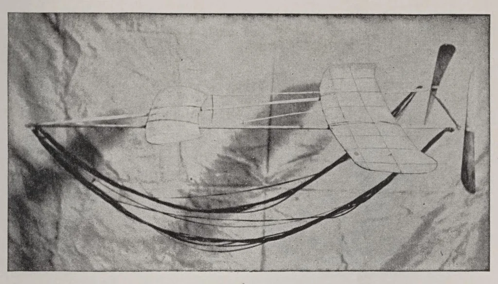 An illustration from Model aeroplanes and their engines; a practical book for beginners, 1917, leaf 85
