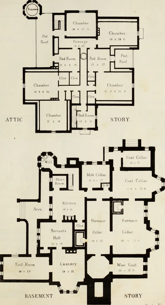 An illustration from The model architect : a series of original designs for cottages, villas, suburban residences, etc., accompanied by explanations, specifications, estimates, and elaborate details : prepared expressly for the use of projectors and artisans throughout the United States, 1852, leaf 116