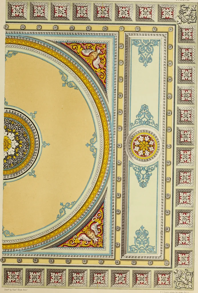 An illustration from The model architect : a series of original designs for cottages, villas, suburban residences, etc., accompanied by explanations, specifications, estimates, and elaborate details : prepared expressly for the use of projectors and artisans throughout the United States, 1852, leaf 124