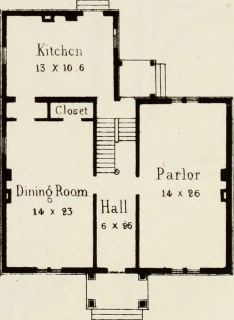 An illustration from The model architect : a series of original designs for cottages, villas, suburban residences, etc., accompanied by explanations, specifications, estimates, and elaborate details : prepared expressly for the use of projectors and artisans throughout the United States, 1852, leaf 156