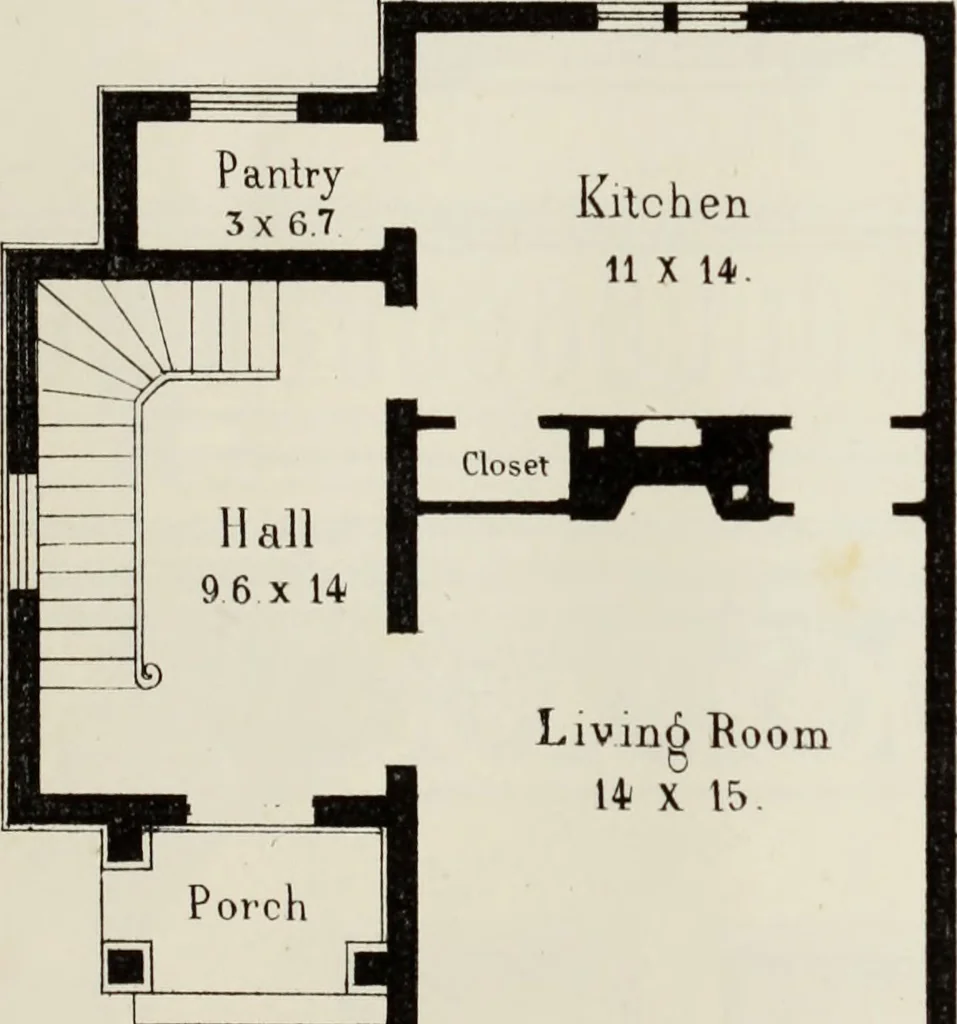 An illustration from The model architect : a series of original designs for cottages, villas, suburban residences, etc., accompanied by explanations, specifications, estimates, and elaborate details : prepared expressly for the use of projectors and artisans throughout the United States, 1852, leaf 166