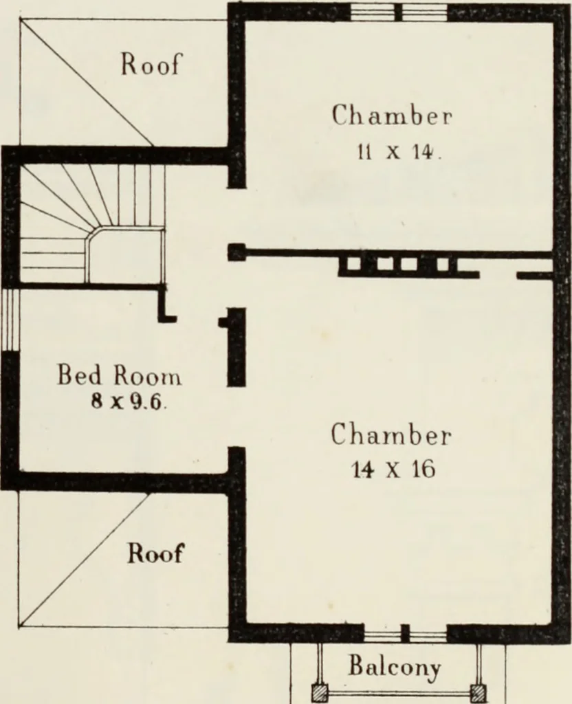 An illustration from The model architect : a series of original designs for cottages, villas, suburban residences, etc., accompanied by explanations, specifications, estimates, and elaborate details : prepared expressly for the use of projectors and artisans throughout the United States, 1852, leaf 166