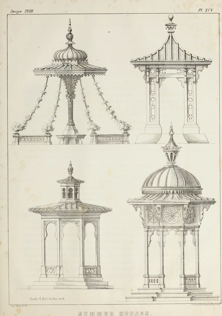 An illustration from The model architect : a series of original designs for cottages, villas, suburban residences, etc., accompanied by explanations, specifications, estimates, and elaborate details : prepared expressly for the use of projectors and artisans throughout the United States, 1852, leaf 242