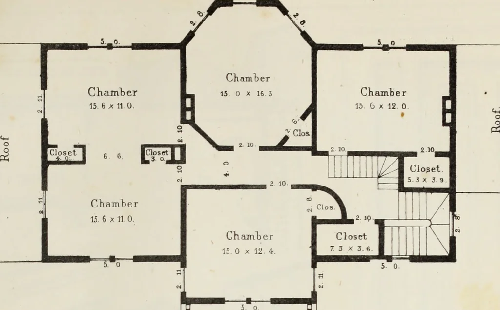 An illustration from The model architect : a series of original designs for cottages, villas, suburban residences, etc., accompanied by explanations, specifications, estimates, and elaborate details : prepared expressly for the use of projectors and artisans throughout the United States, 1852, leaf 84