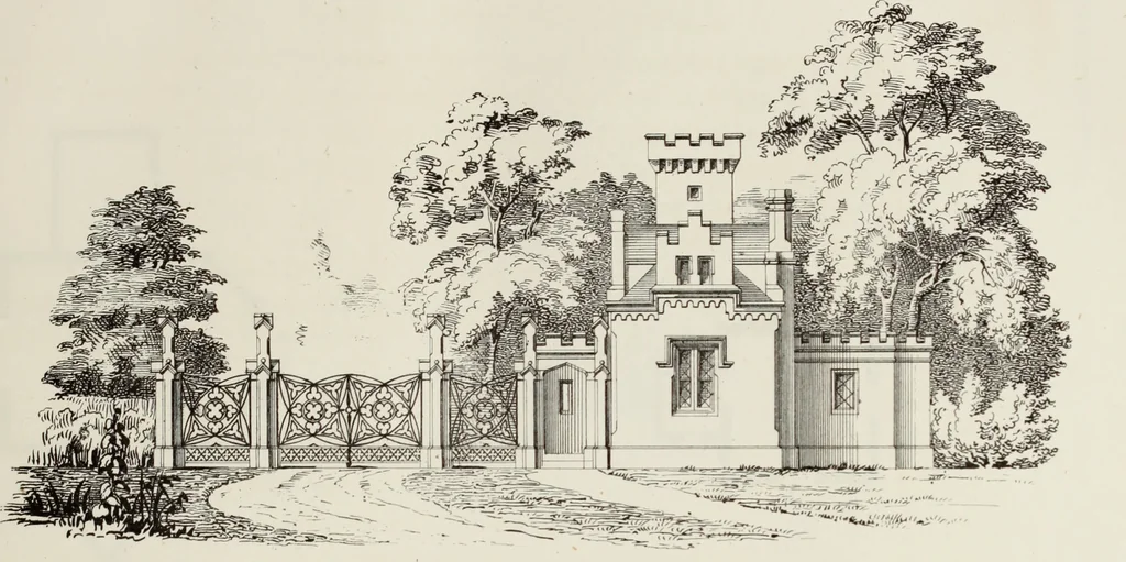 An illustration from The model architect : a series of original designs for cottages, villas, suburban residences, etc., accompanied by explanations, specifications, estimates, and elaborate details : prepared expressly for the use of projectors and artisans throughout the United States, 1852, leaf 106