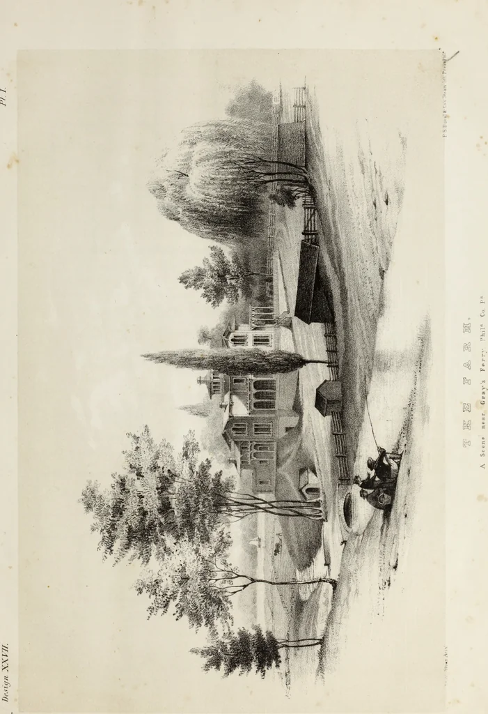 An illustration from The model architect : a series of original designs for cottages, villas, suburban residences, etc., accompanied by explanations, specifications, estimates, and elaborate details : prepared expressly for the use of projectors and artisans throughout the United States, 1852, leaf 16