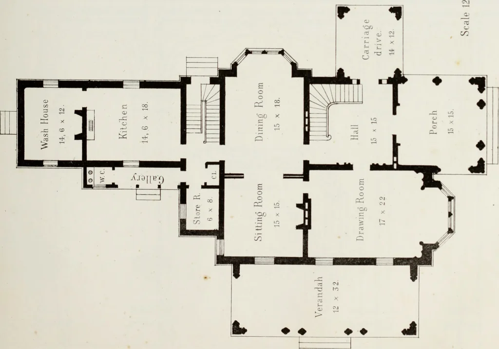 An illustration from The model architect : a series of original designs for cottages, villas, suburban residences, etc., accompanied by explanations, specifications, estimates, and elaborate details : prepared expressly for the use of projectors and artisans throughout the United States, 1852, leaf 162