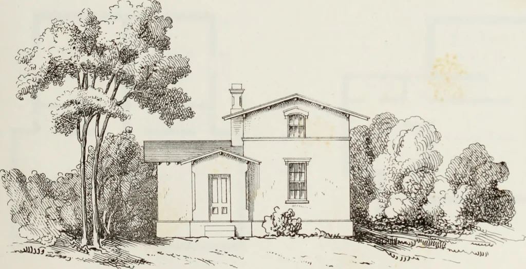 An illustration from The model architect : a series of original designs for cottages, villas, suburban residences, etc., accompanied by explanations, specifications, estimates, and elaborate details : prepared expressly for the use of projectors and artisans throughout the United States, 1852, leaf 186