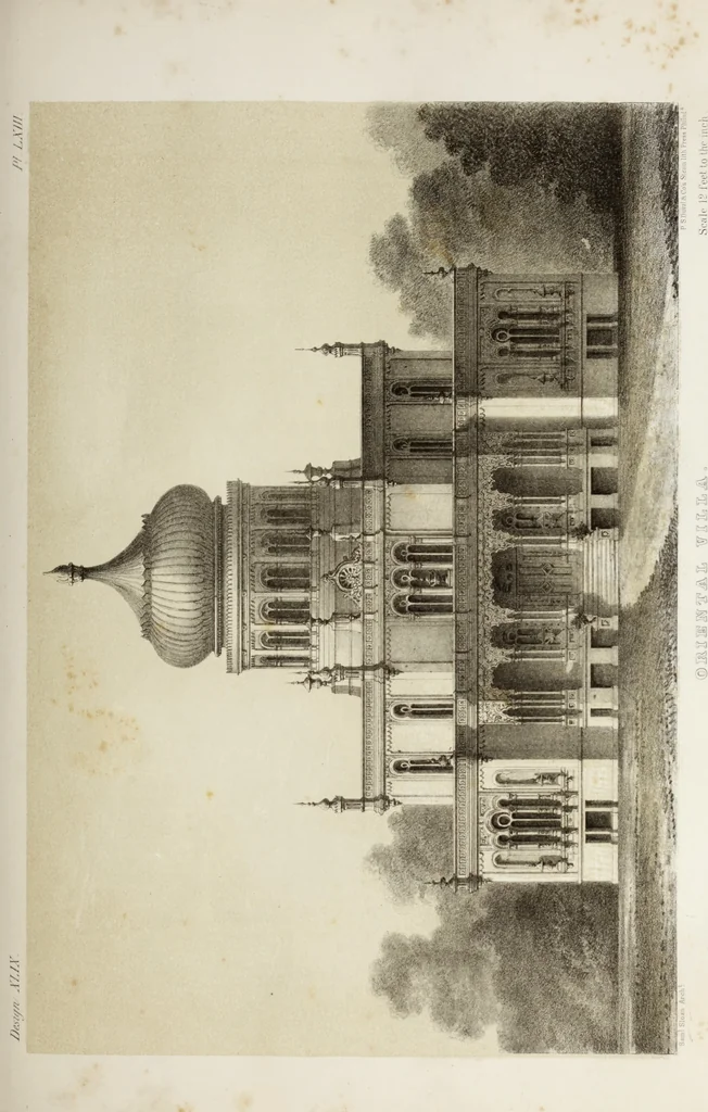 An illustration from The model architect : a series of original designs for cottages, villas, suburban residences, etc., accompanied by explanations, specifications, estimates, and elaborate details : prepared expressly for the use of projectors and artisans throughout the United States, 1852, leaf 196