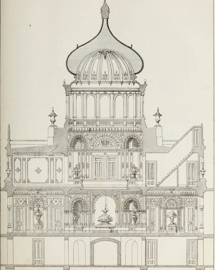 An illustration from The model architect : a series of original designs for cottages, villas, suburban residences, etc., accompanied by explanations, specifications, estimates, and elaborate details : prepared expressly for the use of projectors and artisans throughout the United States, 1852, leaf 202