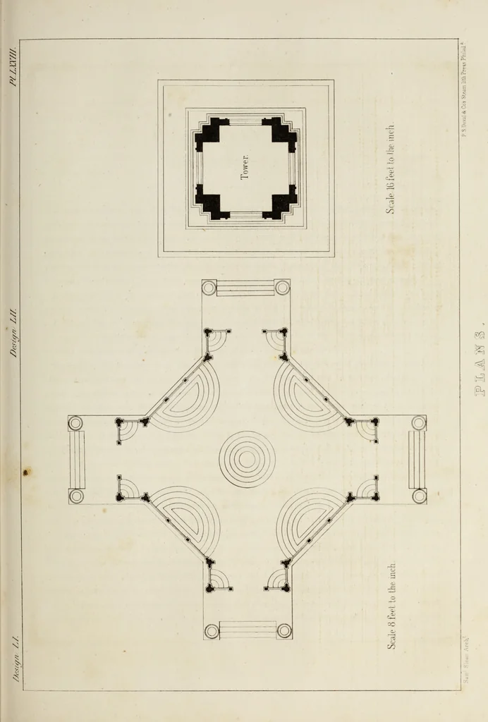 An illustration from The model architect : a series of original designs for cottages, villas, suburban residences, etc., accompanied by explanations, specifications, estimates, and elaborate details : prepared expressly for the use of projectors and artisans throughout the United States, 1852, leaf 226
