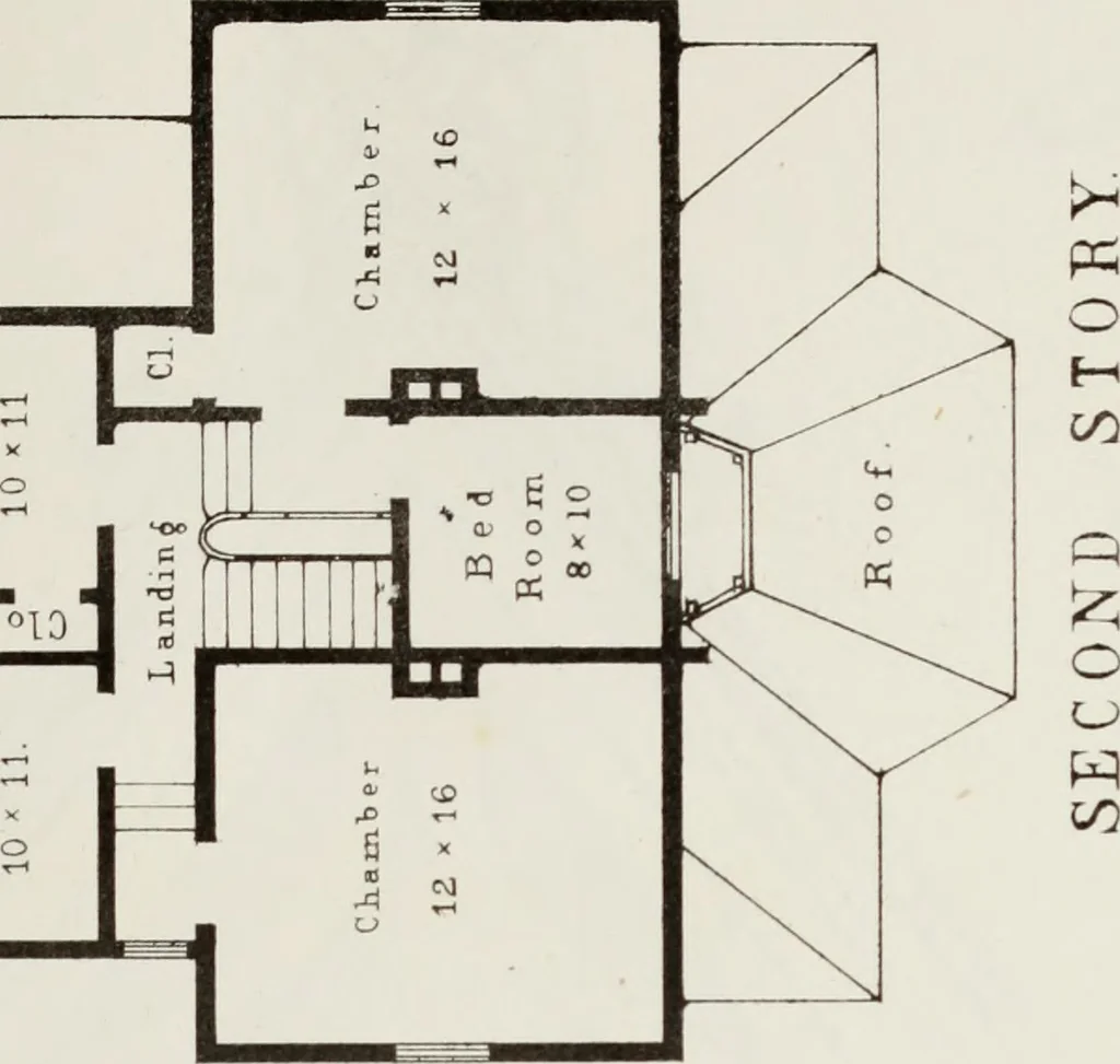 An illustration from The model architect : a series of original designs for cottages, villas, suburban residences, etc., accompanied by explanations, specifications, estimates, and elaborate details : prepared expressly for the use of projectors and artisans throughout the United States, 1852, leaf 28