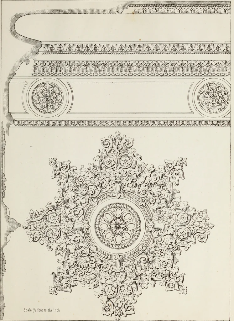 An illustration from The model architect : a series of original designs for cottages, villas, suburban residences, etc., accompanied by explanations, specifications, estimates, and elaborate details : prepared expressly for the use of projectors and artisans throughout the United States, 1852, leaf 284