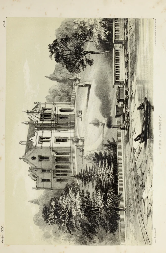 An illustration from The model architect : a series of original designs for cottages, villas, suburban residences, etc., accompanied by explanations, specifications, estimates, and elaborate details : prepared expressly for the use of projectors and artisans throughout the United States, 1852, leaf 36