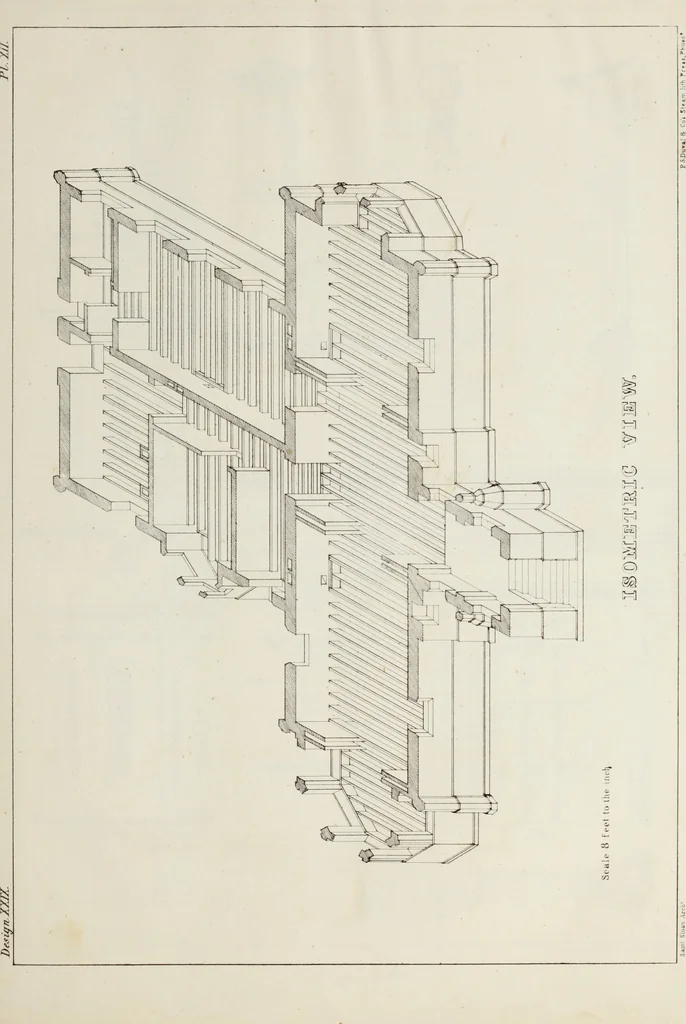 An illustration from The model architect : a series of original designs for cottages, villas, suburban residences, etc., accompanied by explanations, specifications, estimates, and elaborate details : prepared expressly for the use of projectors and artisans throughout the United States, 1852, leaf 40