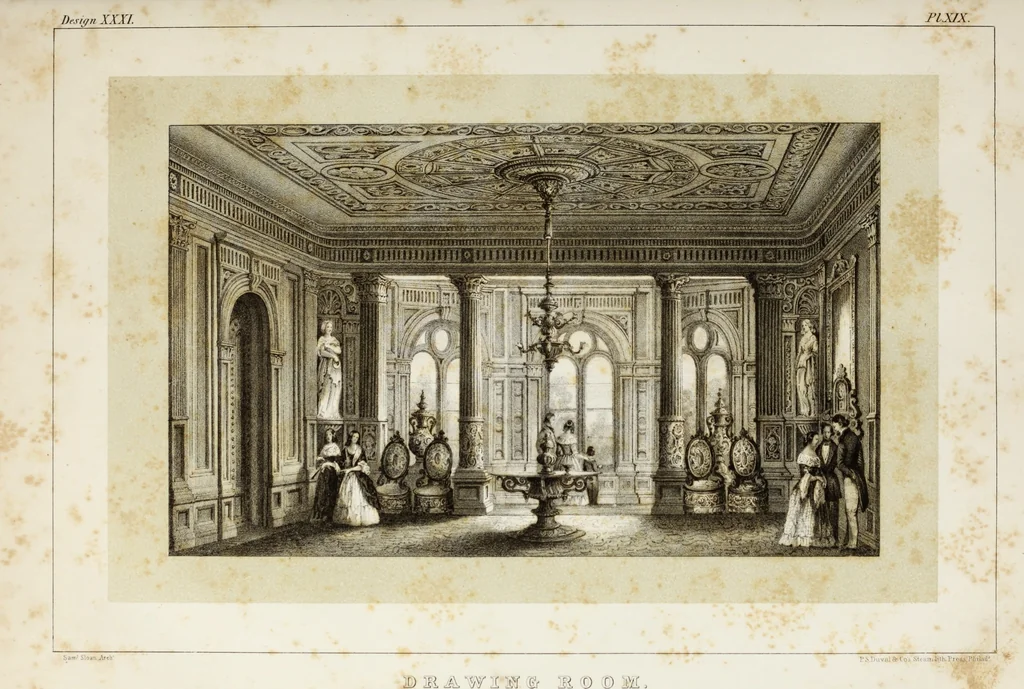 An illustration from The model architect : a series of original designs for cottages, villas, suburban residences, etc., accompanied by explanations, specifications, estimates, and elaborate details : prepared expressly for the use of projectors and artisans throughout the United States, 1852, leaf 62