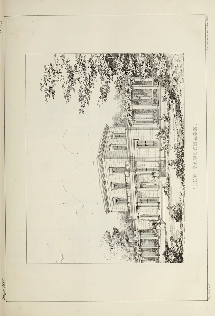 An illustration from The model architect : a series of original designs for cottages, villas, suburban residences, etc., accompanied by explanations, specifications, estimates, and elaborate details : prepared expressly for the use of projectors and artisans throughout the United States, 1852, leaf 90