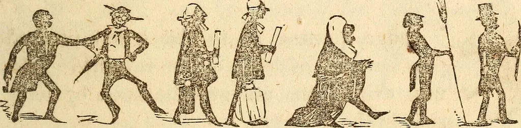 An illustration from The model book of dreams, fortune teller, and epitome of parlor entertainments, 1864, leaf 154