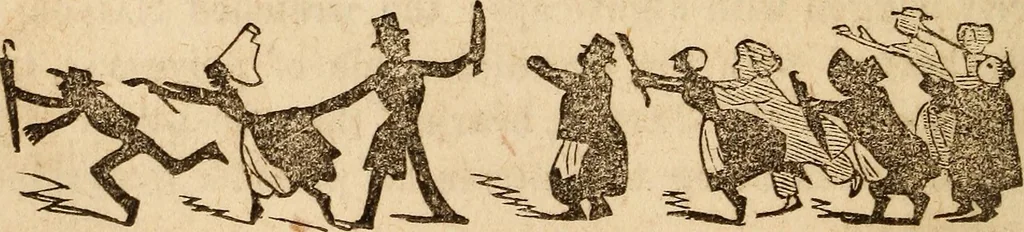 An illustration from The model book of dreams, fortune teller, and epitome of parlor entertainments, 1864, leaf 155