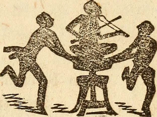 An illustration from The model book of dreams, fortune teller, and epitome of parlor entertainments, 1864, leaf 156