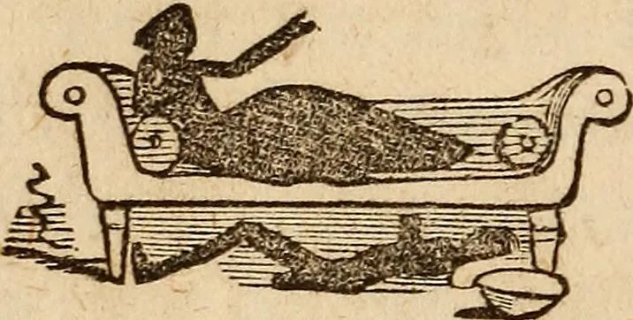 An illustration from The model book of dreams, fortune teller, and epitome of parlor entertainments, 1864, leaf 157