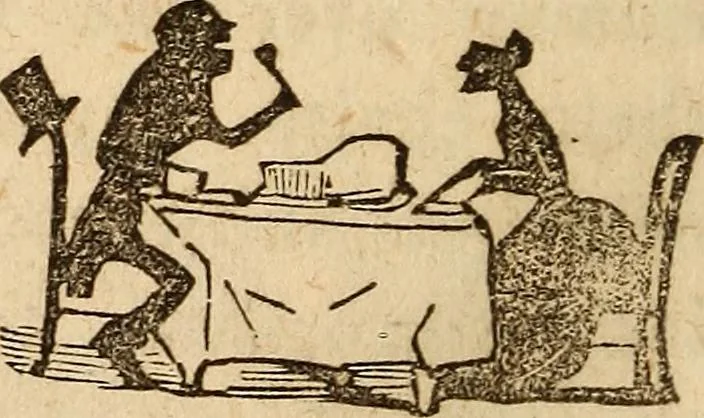An illustration from The model book of dreams, fortune teller, and epitome of parlor entertainments, 1864, leaf 157