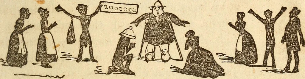 An illustration from The model book of dreams, fortune teller, and epitome of parlor entertainments, 1864, leaf 158