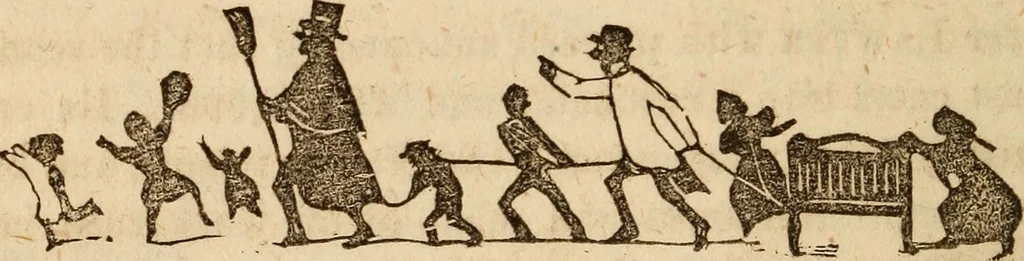 An illustration from The model book of dreams, fortune teller, and epitome of parlor entertainments, 1864, leaf 159