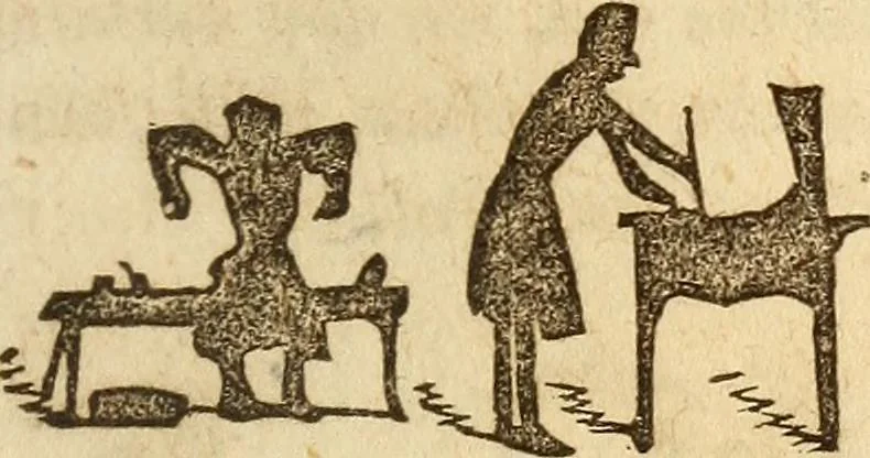 An illustration from The model book of dreams, fortune teller, and epitome of parlor entertainments, 1864, leaf 160