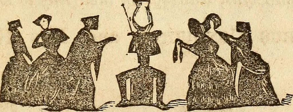 An illustration from The model book of dreams, fortune teller, and epitome of parlor entertainments, 1864, leaf 164