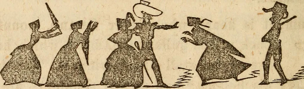 An illustration from The model book of dreams, fortune teller, and epitome of parlor entertainments, 1864, leaf 165